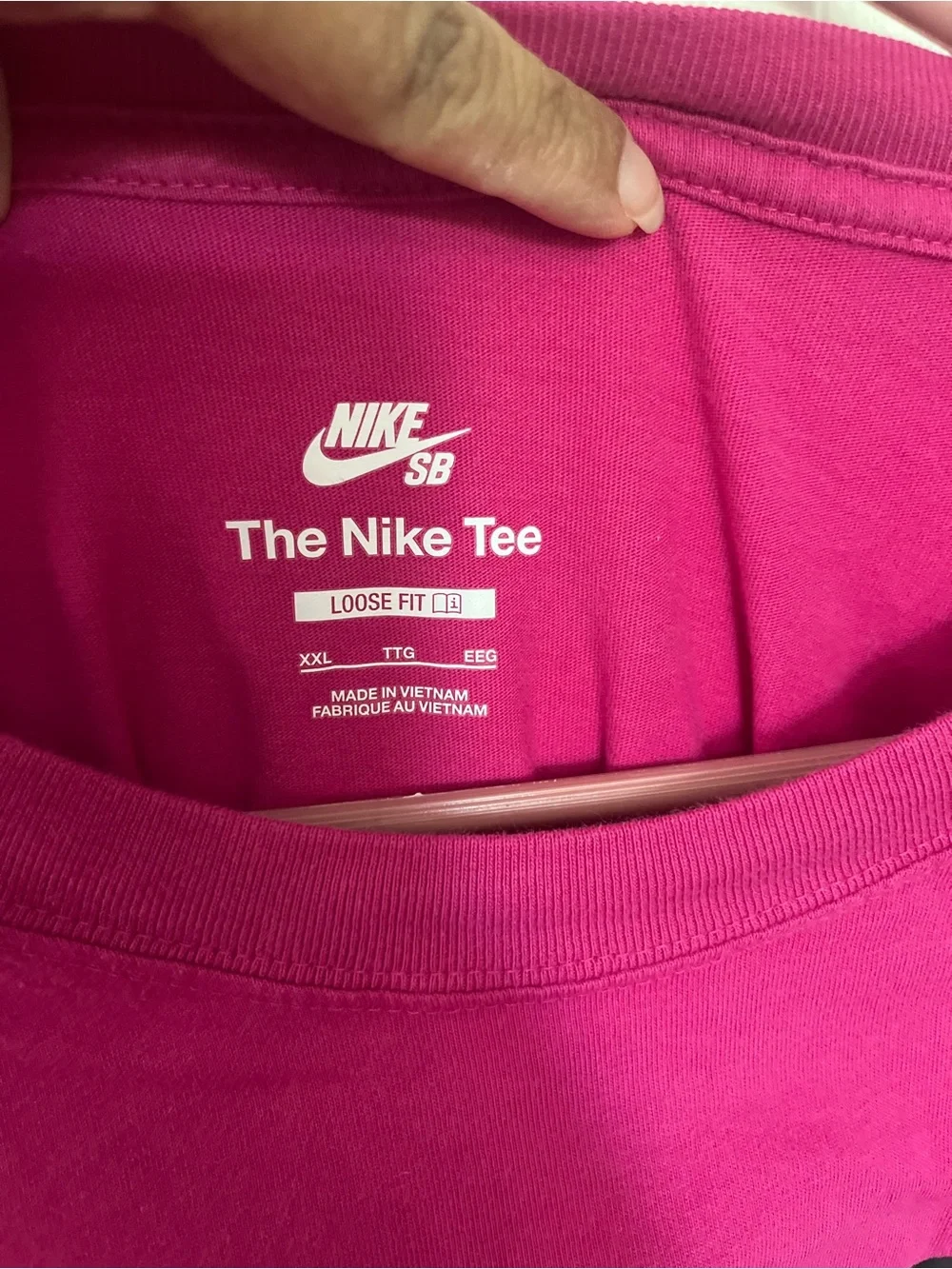Nike Magenta Long-Sleeve Tee with Colorful Bird Box Logo